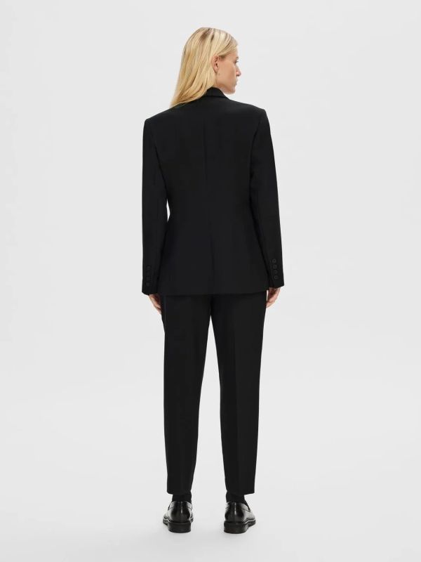 Selected Femme Rita LS Classic Blazer Black  (16074076-black) - MerkenOutlet