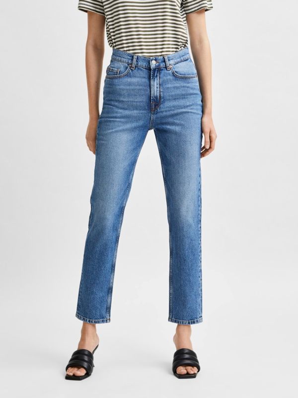 Selected Femme Amy HW Slim Chambly Jeans Medium Blue  (16081222) - MerkenOutlet