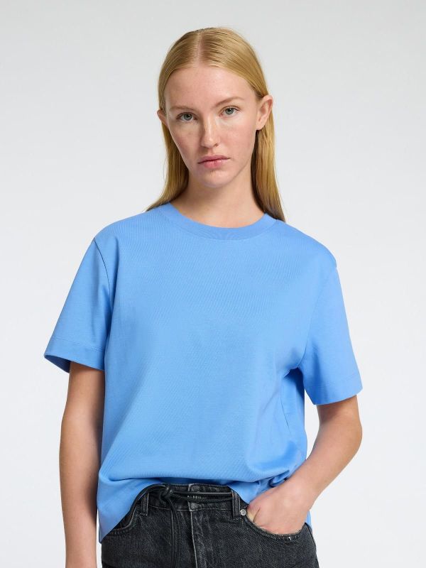 Selected Femme Essential SS Boxy Tee Noos Cornflower Blue  (16087919-cornflower blue) - MerkenOutlet