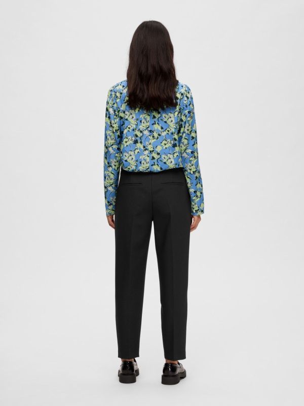 Selected Femme Rita-Ria MW Cropped Pant Black  (16089261-black) - MerkenOutlet