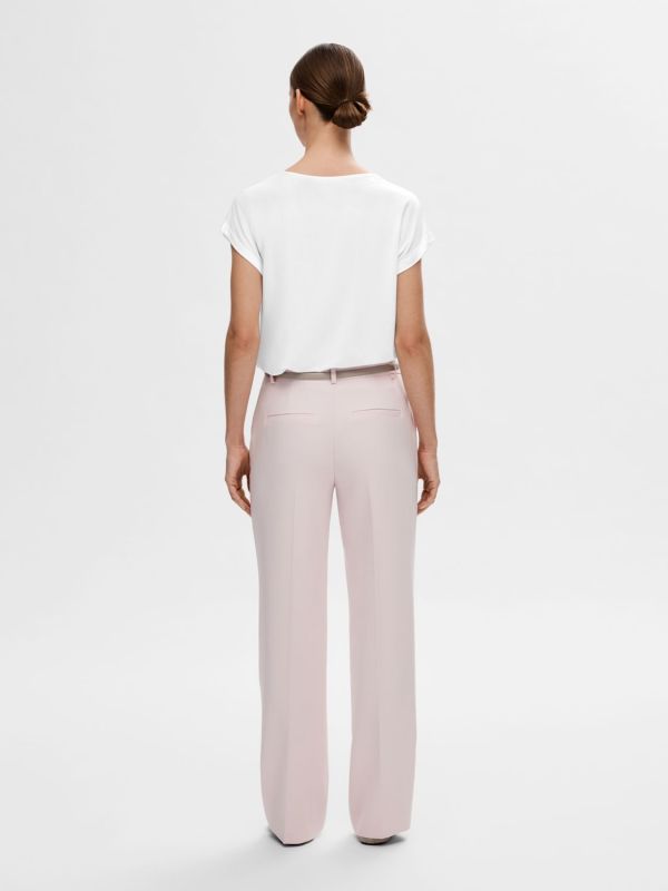 Selected Femme Bellis Boat Neck Bright White  (16093673-bright white) - MerkenOutlet