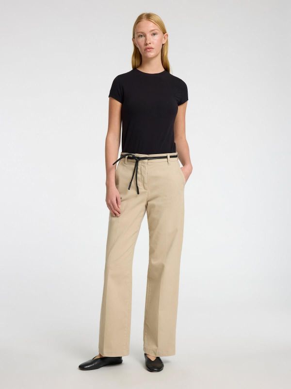 Selected Femme Vera-Rita MW Wide Pant Island Fossil  (16096367 island fossil) - MerkenOutlet