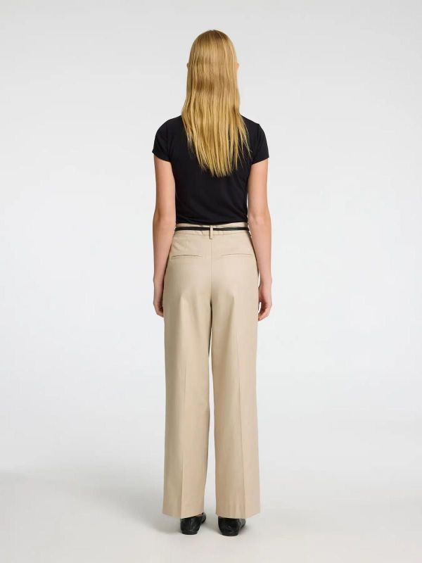 Selected Femme Dora-Merla Hw Extra Wide Pant Island Fossil  (16096719 island fossil) - MerkenOutlet