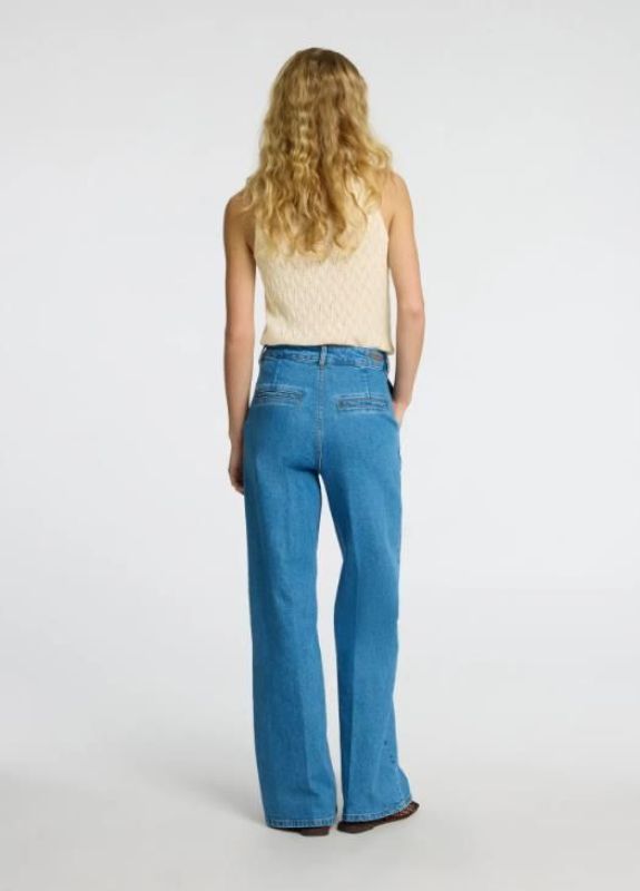 Selected Femme Agny SL Knit Top U-Neck Birch  (16096822 birch) - MerkenOutlet