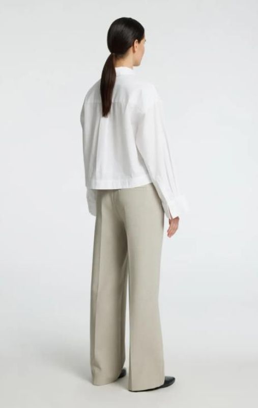 Selected Femme Astha LS Cropped Boxy Shirt Noos Bright White  (16097269 bright white) - MerkenOutlet