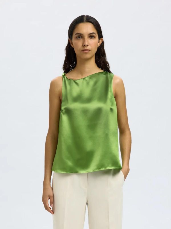 Selected Femme Elina SL Twist Top Spindle Tee  (16097753 spindle tee) - MerkenOutlet