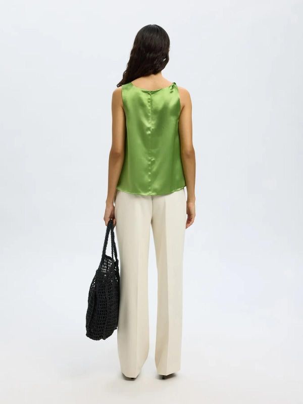 Selected Femme Elina SL Twist Top Spindle Tee  (16097753 spindle tee) - MerkenOutlet