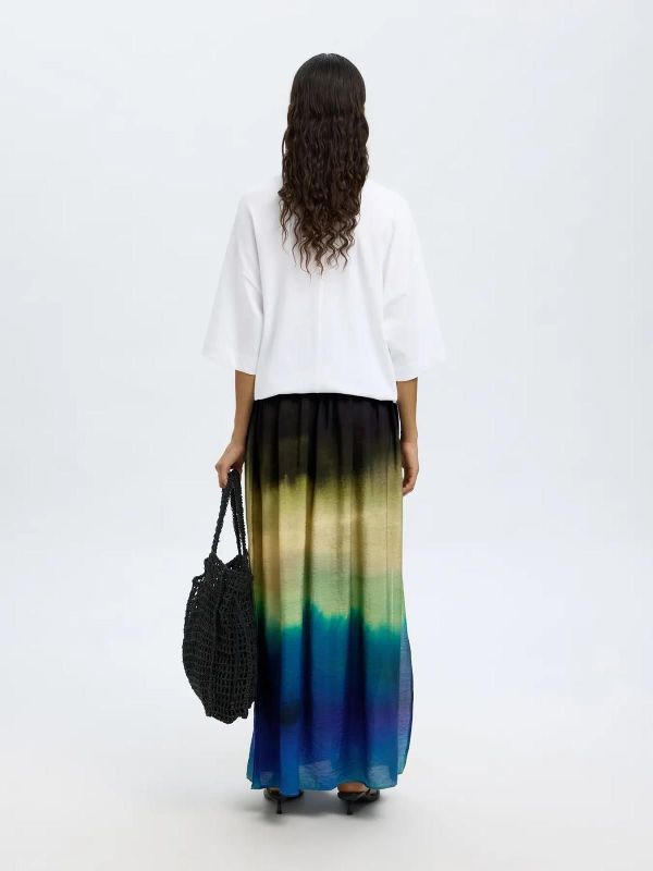 Selected Femme Vilmi HW Maxi Slit Skirt Chestnut  (16097918 chestnut) - MerkenOutlet