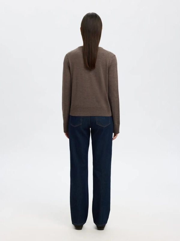 Selected Femme Thea LS Knit Merino Cardigan Delicioso  (16098148 DELICIOSO) - MerkenOutlet