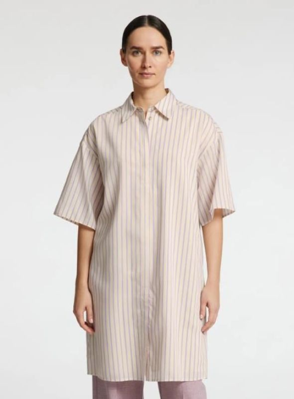 Selected Femme Lana 3/4 Short Shirt Dress  (16098308 birch first bloom) - MerkenOutlet