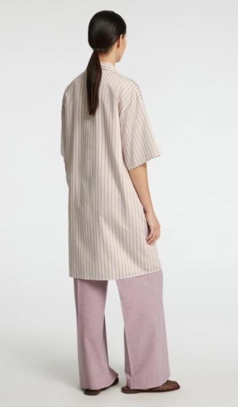 Selected Femme Lana 3/4 Short Shirt Dress  (16098308 birch first bloom) - MerkenOutlet