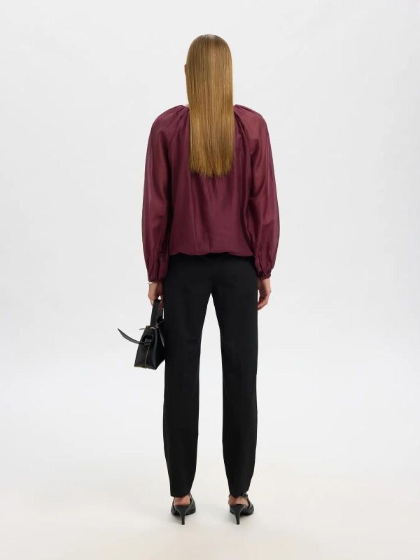 Selected Femme Iris LS Top Fig  (16099392 FIG) - MerkenOutlet