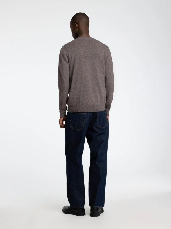 Selected Homme Berg Crew Neck Morel Twist  (16074682 morel twist) - MerkenOutlet