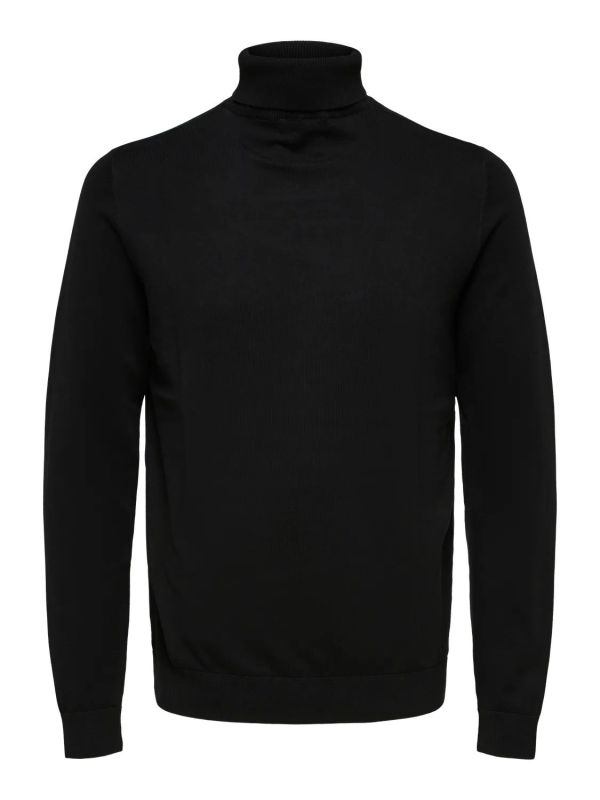 Selected Homme Berg Roll Neck Black  (16074684 black) - MerkenOutlet