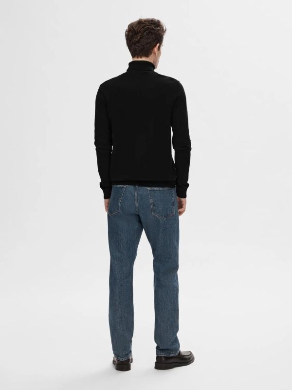 Selected Homme Berg Roll Neck Black  (16074684 black) - MerkenOutlet