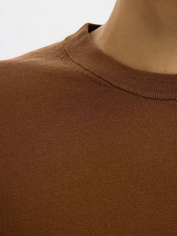 Selected Homme Tray LS Knit Merino Crew Neck Soft Silt  (16094647 soft silt) - MerkenOutlet