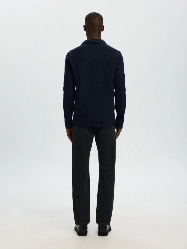 Selected Homme Nealy LS Knit Workwear Cardigan Sky Captain  (16098580 sky captain) - MerkenOutlet