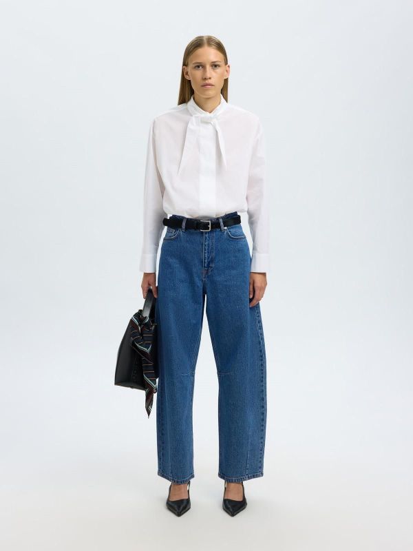 SLW Loose Barrel Ane-Kori Jeans Medium Blue Denim  (16099386 medium blue) - MerkenOutlet