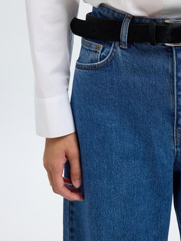 SLW Loose Barrel Ane-Kori Jeans Medium Blue Denim  (16099386 medium blue) - MerkenOutlet