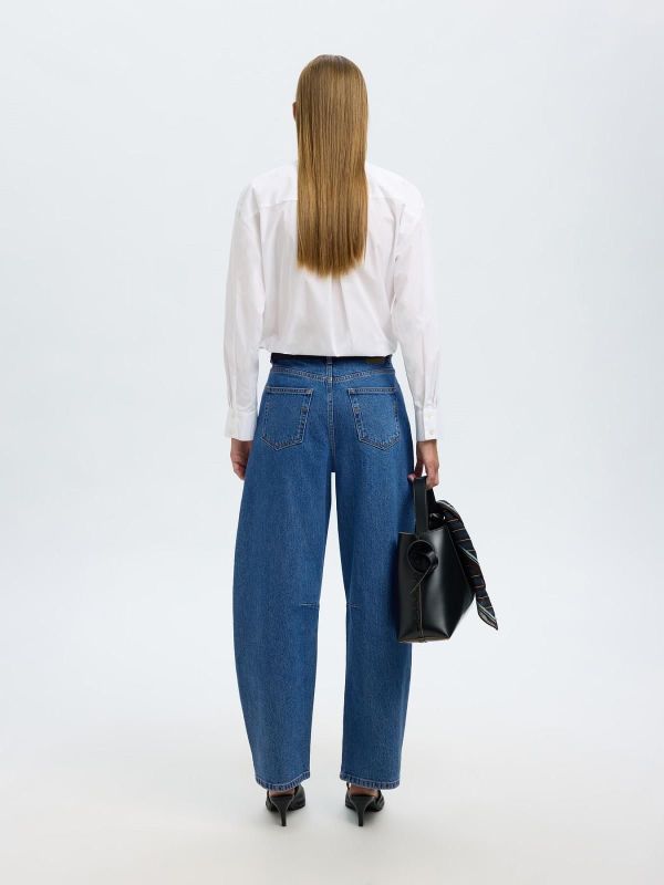 SLW Loose Barrel Ane-Kori Jeans Medium Blue Denim  (16099386 medium blue) - MerkenOutlet