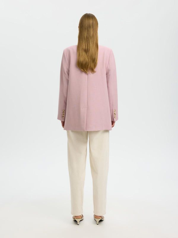 SLW Rita LS Relaxed Blazer Bleached Mauve  (16094205 Bleached Mauve) - MerkenOutlet