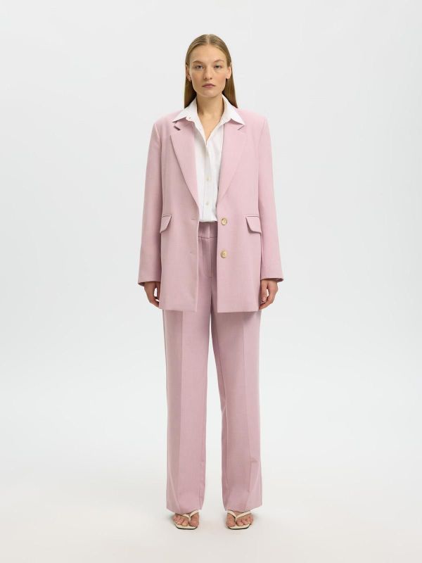 SLW Rita MW Wide Pant Bleached Mauve  (16094206 BLEACHED MAUVE) - MerkenOutlet