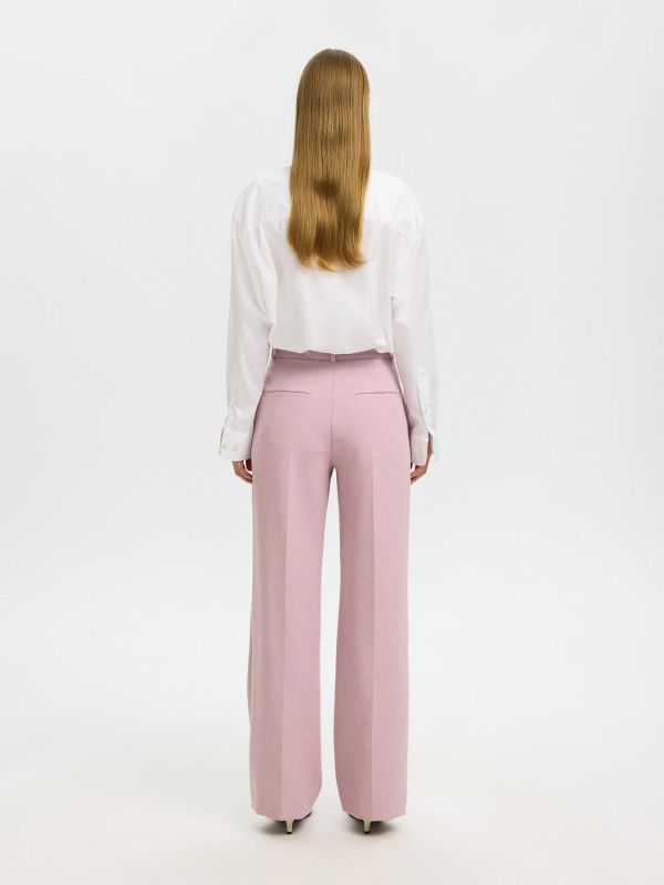 SLW Rita MW Wide Pant Bleached Mauve  (16094206 BLEACHED MAUVE) - MerkenOutlet