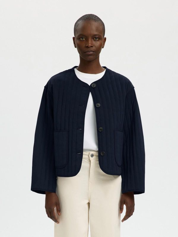 SLF Malina Quilted Jacket Dark Sapphire  (16099784 DARK SAPPHIRE) - MerkenOutlet