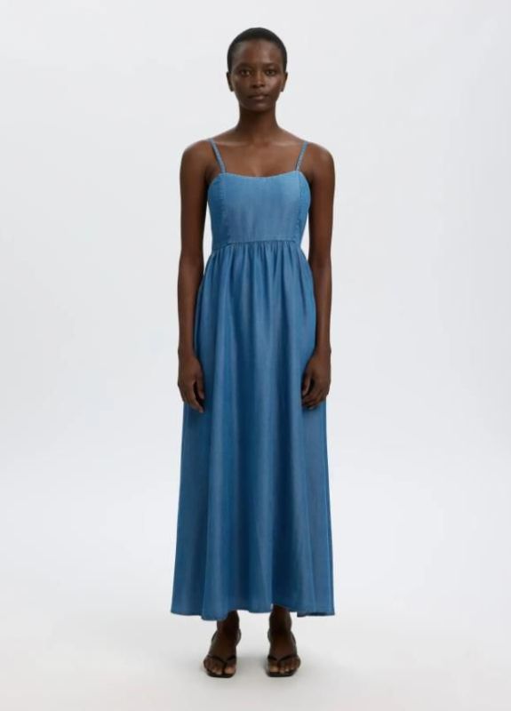 SLF Janna Regular SL Ankle Dress Medium Blue Denim  (16101558 MEDIUM BLUE DENIM) - MerkenOutlet