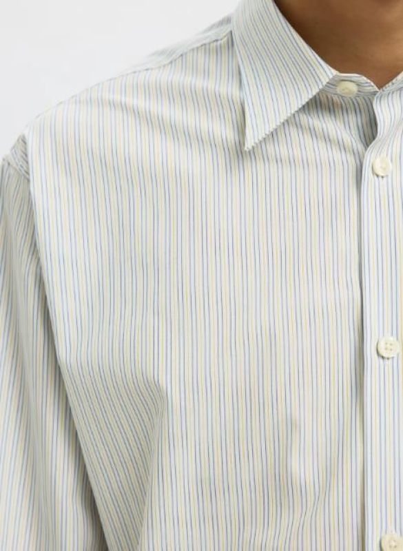 Selected Homme Ctmben Stripe LS Shirt Cashmere Blue Multi Stripes  (16099305 CASHMERE BLUE ) - MerkenOutlet