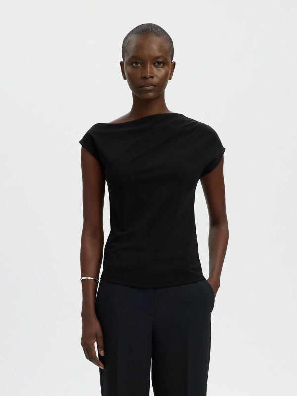 SLF Molly SS Top Black  (16100727 BLACK) - MerkenOutlet
