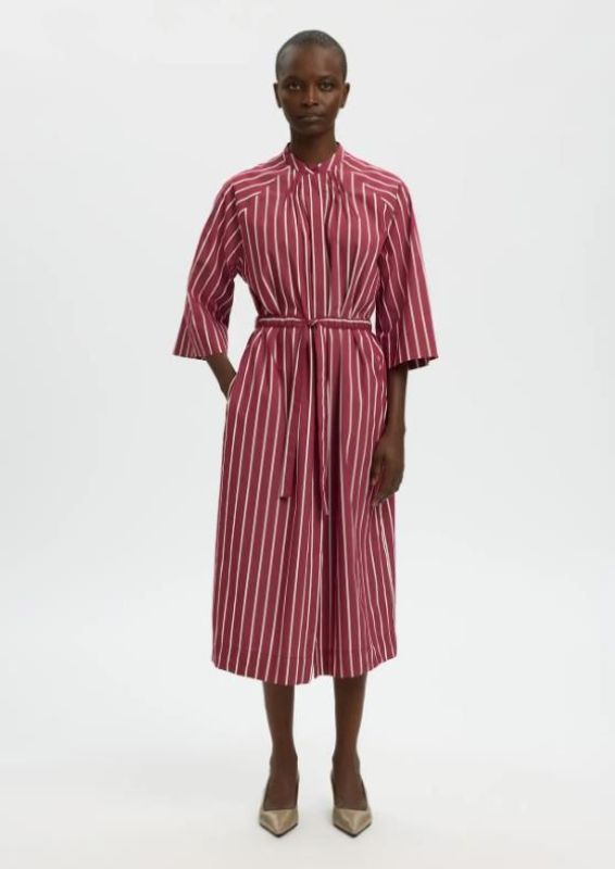 SLF Bea Oversize 3/4 Midi Dress Anemone Stripe  (16100776 ANEMONE STRIPE) - MerkenOutlet