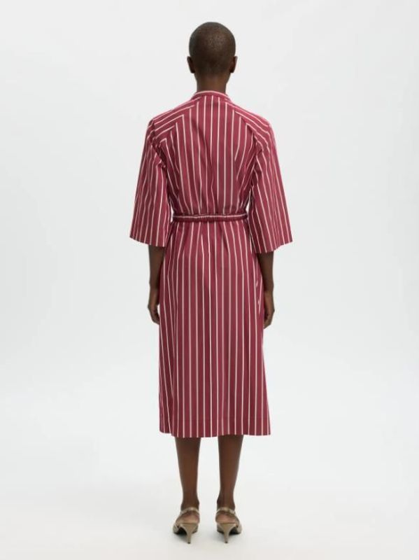 SLF Bea Oversize 3/4 Midi Dress Anemone Stripe  (16100776 ANEMONE STRIPE) - MerkenOutlet