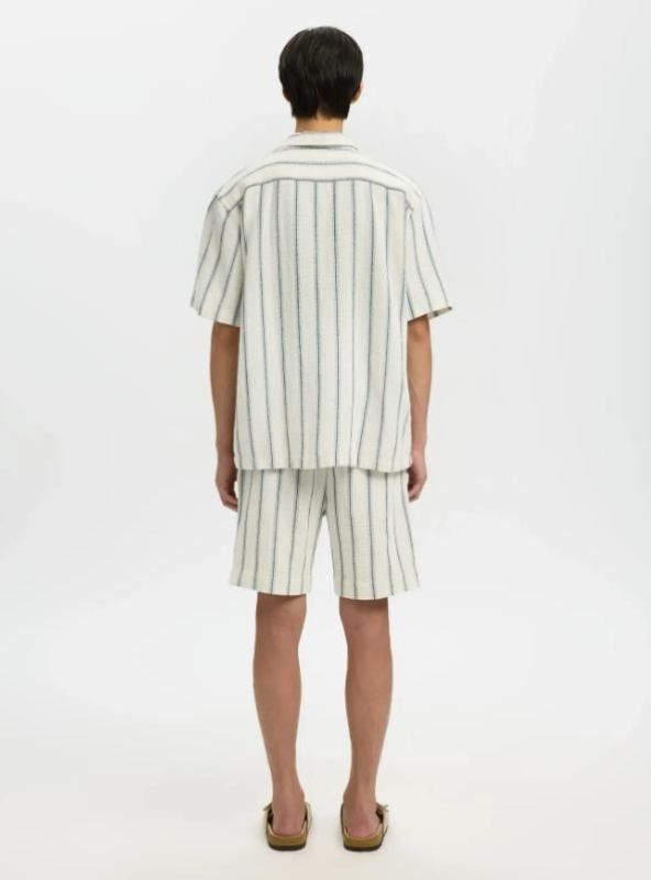 SLH Rlxcal SS Shirt Resort Egret/Skyway  (16101248 Egret Skyway) - MerkenOutlet