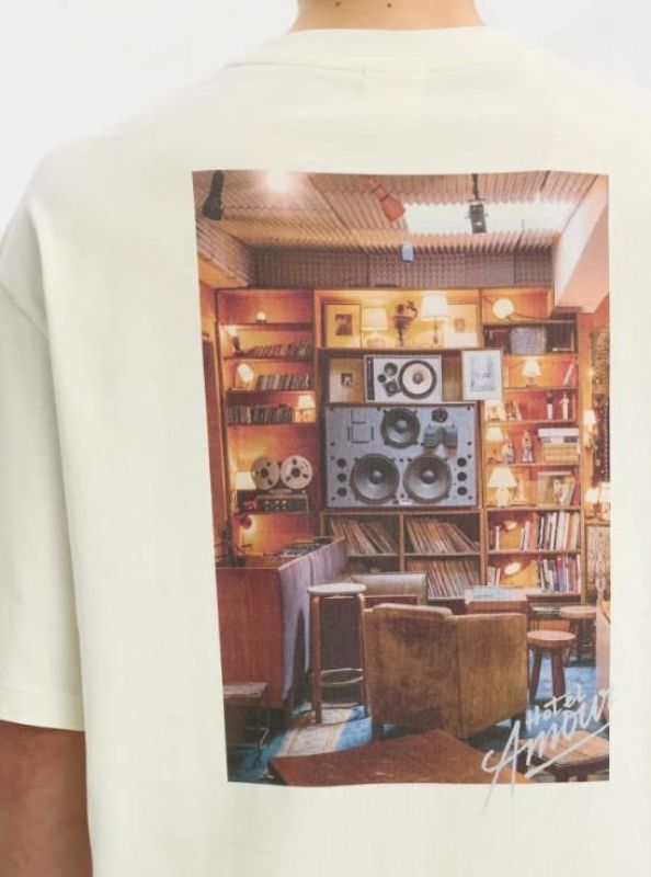 SLH Relax Aspen SS O-Neck Tee Hotel Amour Egret  (16101297 egret) - MerkenOutlet