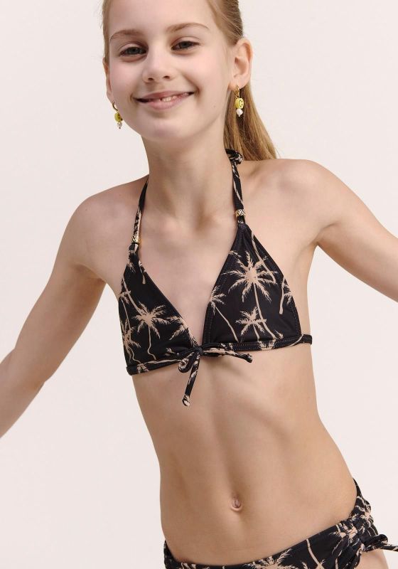 Shiwi Girls Lizzy Bikini Set Vacation Palm Black  (6422250133) - MerkenOutlet