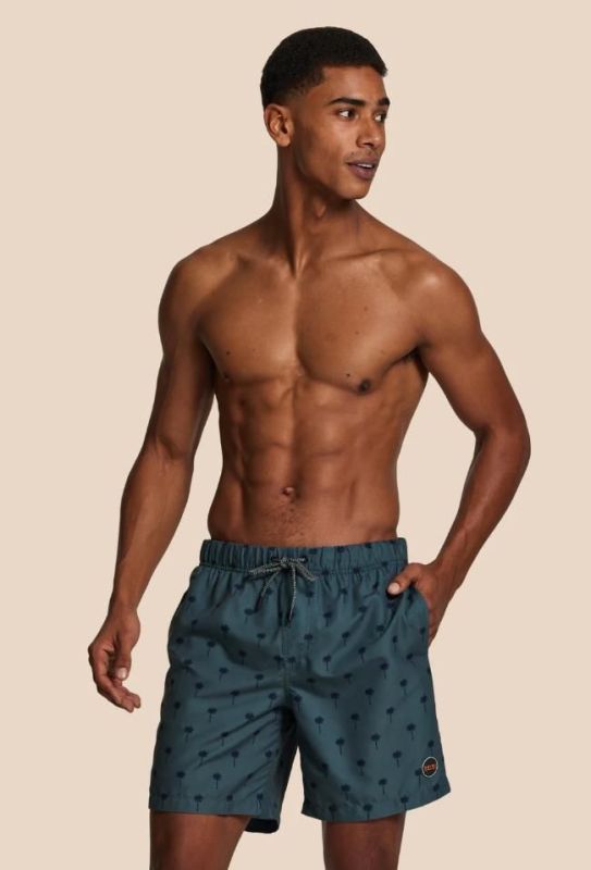 Shiwi Swimshort Sratched Palm Smokey Green  (1431110222-720) - MerkenOutlet