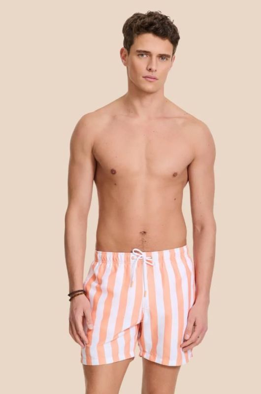 Shiwi Swimshort Broad Stripe Orange Sun Stripe  (1441100200-2841) - MerkenOutlet