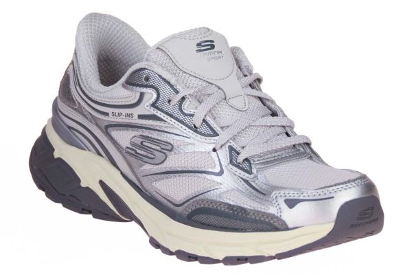 Skechers Slip-Ins Stamina Sport Sneaker Zilver  (150710-SIL) - MerkenOutlet