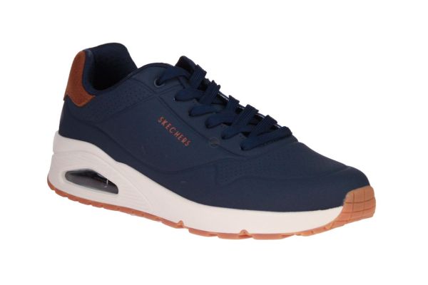 Skechers Uno Suited On Air Blauwe Sneaker  (183004-NVY) - MerkenOutlet