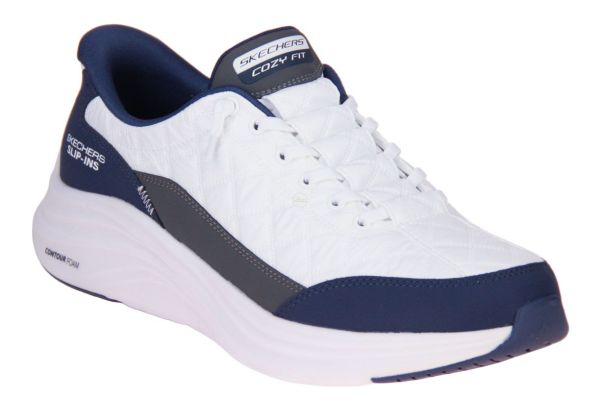 Skechers Slip-Contour Foam Cozy Fit White/Navy  (232619-WNV) - MerkenOutlet
