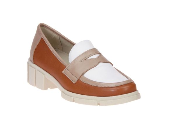 Solidus Kibu Wit-Cognac Moccasin  (39044-40527) - MerkenOutlet