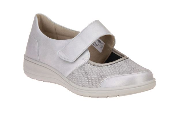 Solidus Kate Zilver Ballerina K-leest Uitneembaar Voetbed  (29503-20728) - MerkenOutlet