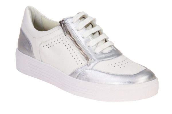 Solidus Kendal Wit-Zilveren Sneaker K-leest  (30137-20935) - MerkenOutlet