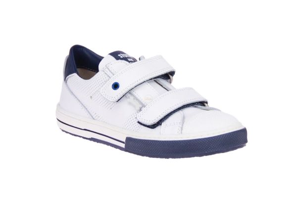 Stones and Bones Roffe Witte Velcroschoen  (4352WIT) - MerkenOutlet