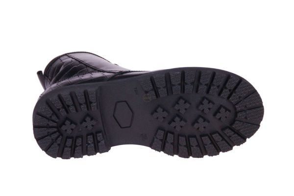 Stones & Bones Basis Zwarte Veterboot  (BASIS) - MerkenOutlet