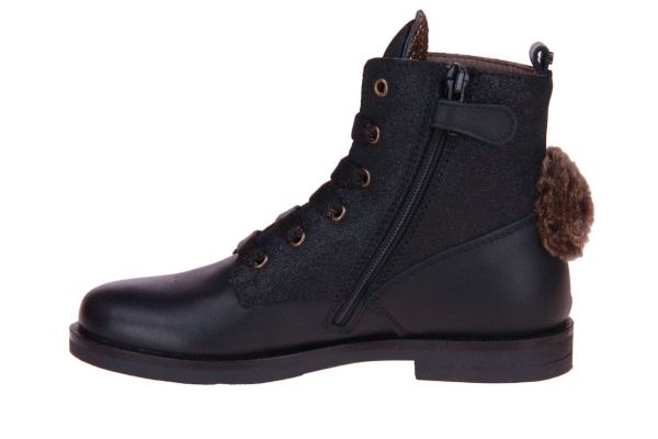 Stones and Bones Falp Zwarte Veterboot  (FALP-BLACK) - MerkenOutlet