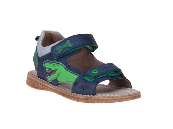 Stones & Bones Dinos Blauw-Groene Sandaal  (DINOS-NAVY/GREEN) - MerkenOutlet