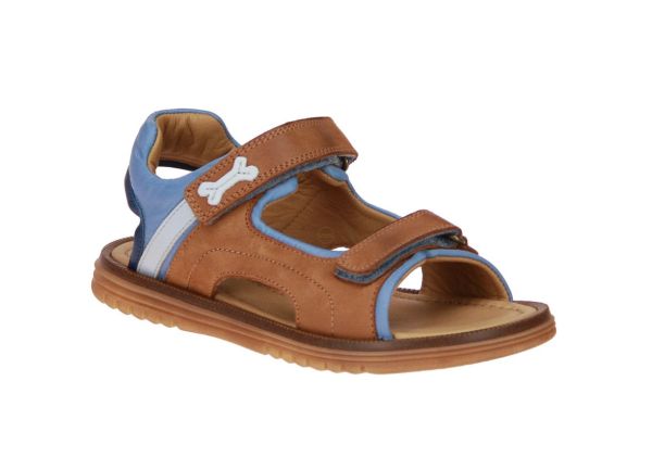 Stones and Bones Tembo Camel-Blauw Sandaal  (TEMBO-CUOIO/AVI) - MerkenOutlet