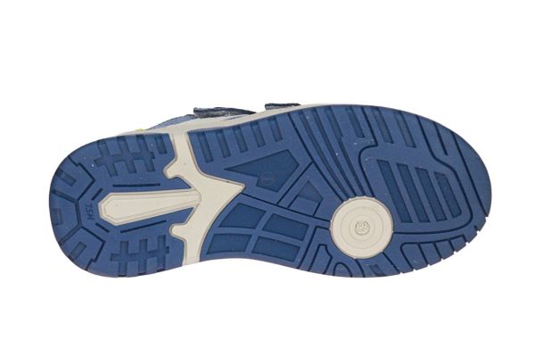 Stones and Bones Mario Blauwe Velcroschoen  (MARIO-DENIM/GREEN) - MerkenOutlet